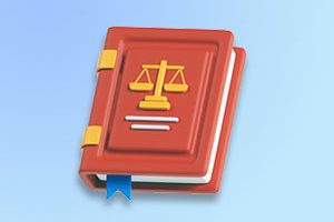 Law Book 3D Illustration
