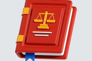 Law Book 3D Illustration